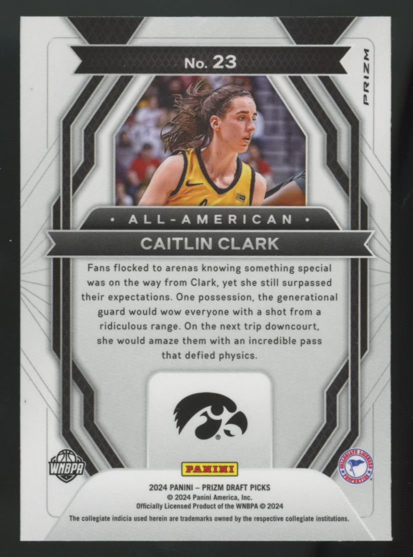 2024 Panini Prizm Draft Caitlin Clark RC All-American Red Ice #23