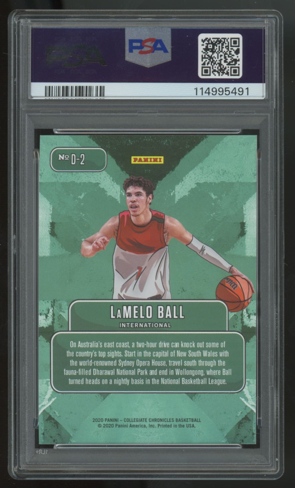 2020-21 Prizm Draft Picks LaMelo Ball RC Downtown SSP #D-2 PSA 10