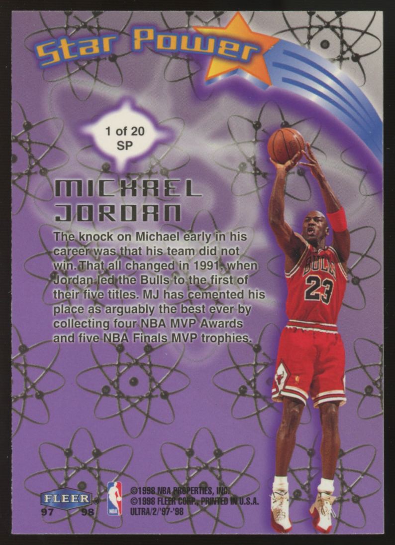 1997-98 Fleer Ultra Michael Jordan Star Power #1 "A"