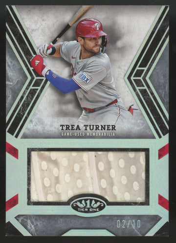 2025 Topps Tier One Trea Turner Gripping Glove Relic /10 #GR-TT