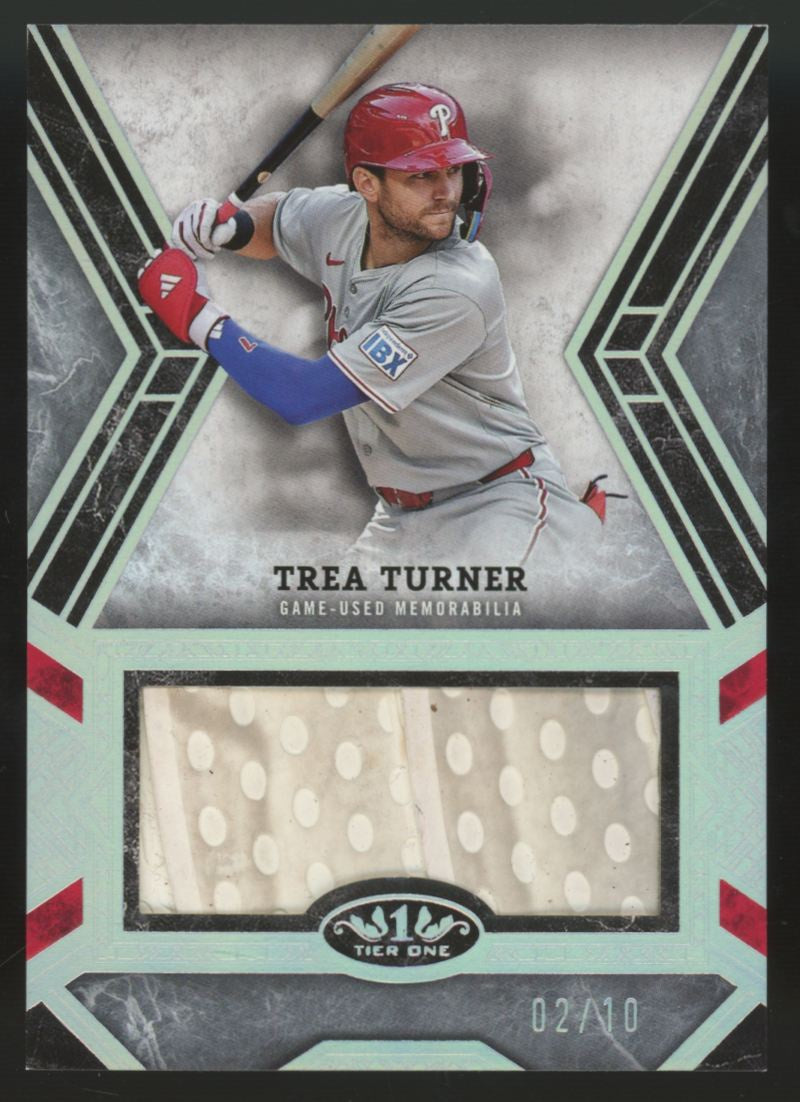2025 Topps Tier One Trea Turner Gripping Glove Relic /10 #GR-TT