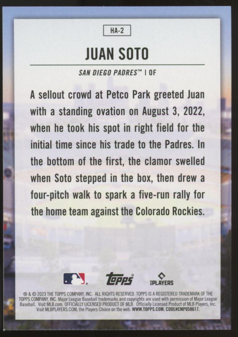 2023 Topps Series One Juan Soto Home Field Advantage #HA-2
