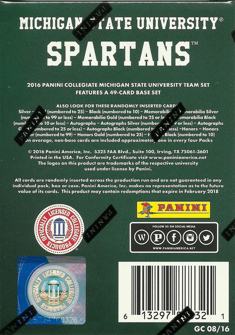 2016 NCAA Panini Michigan State Spartans Collegiate Multi-Sport Blaster Box