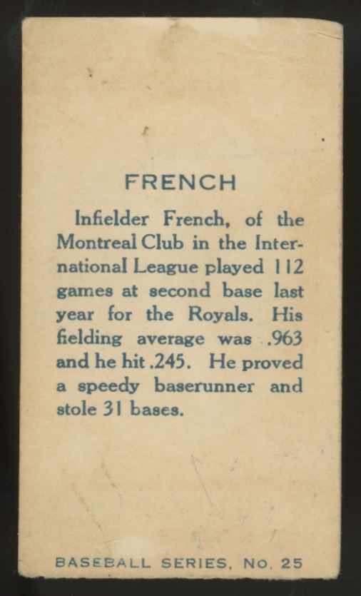 1912 C46 Imperial Charlie French #25 Good