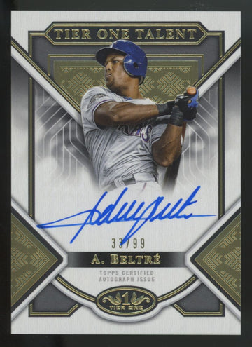 2023 Topps Tier One Adrian Beltre Tier One Talent Auto /99 #T1TA-AB