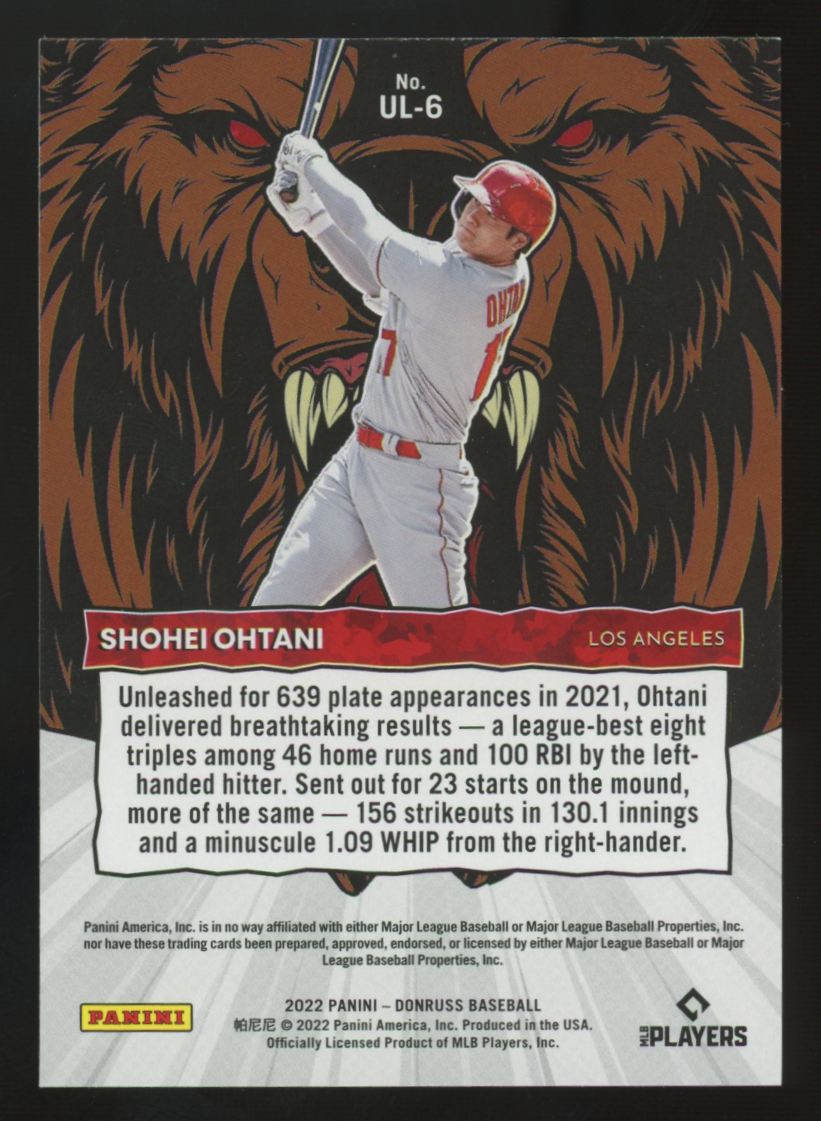 2022 Panini Donruss Shohei Ohtani Rapture Unleashed #UL-6