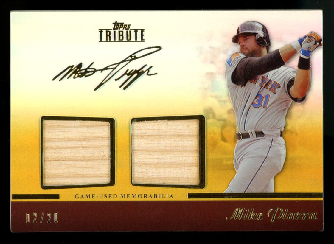 2011 Topps Tribute Mike Piazza Gold Dual Relic /20 #TDR-MP