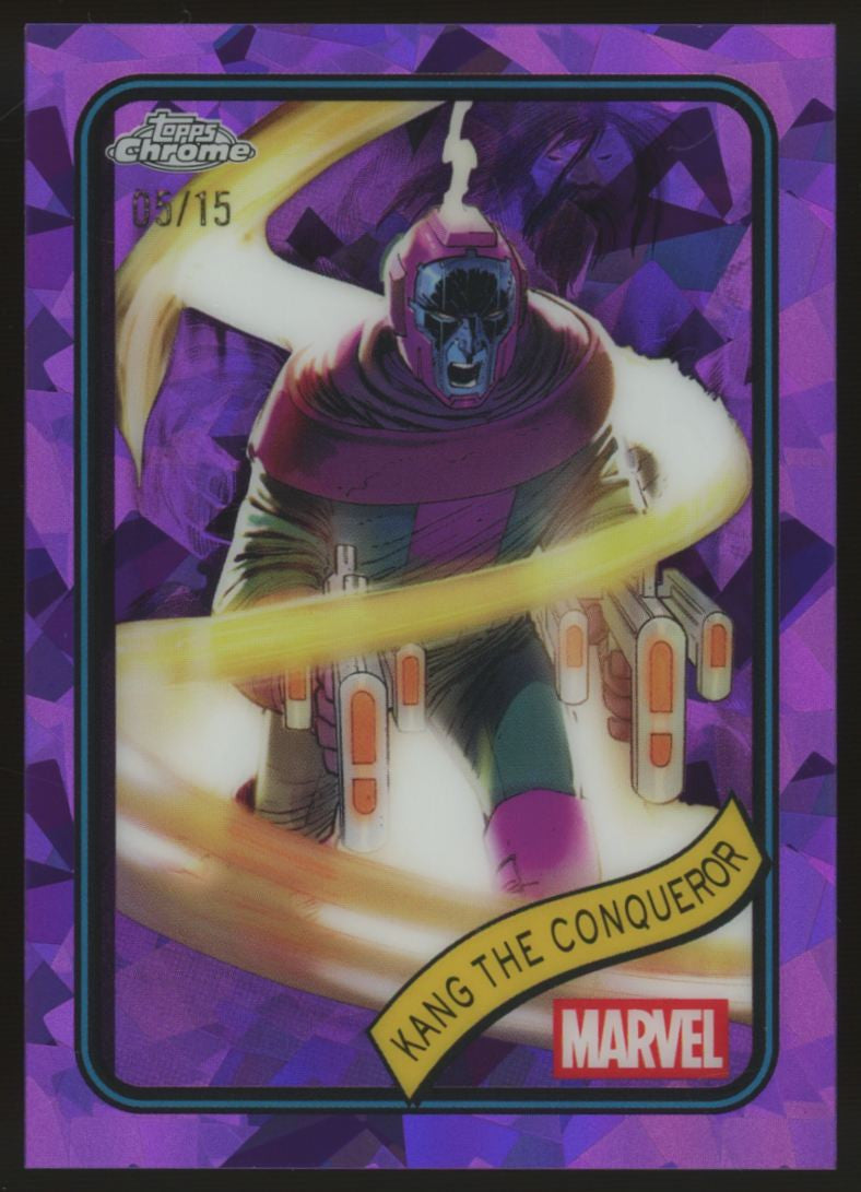 2025 Topps Marvel Chrome Sapphire Kang The Conqueror Purple Refractor /15 #181