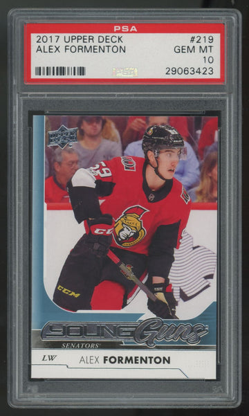 2017-18 Upper Deck Alex Formenton RC Young Guns #219 PSA 10