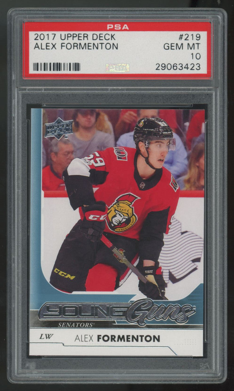 2017-18 Upper Deck Alex Formenton RC Young Guns #219 PSA 10