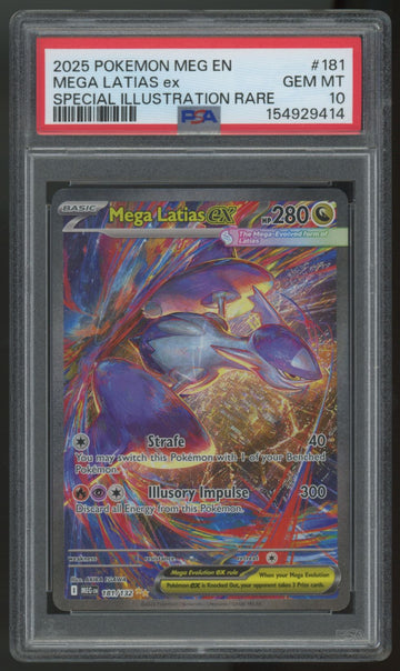 2025 Pokemon Mega Latias ex Evolution Special Illustration Rare #181 PSA 10