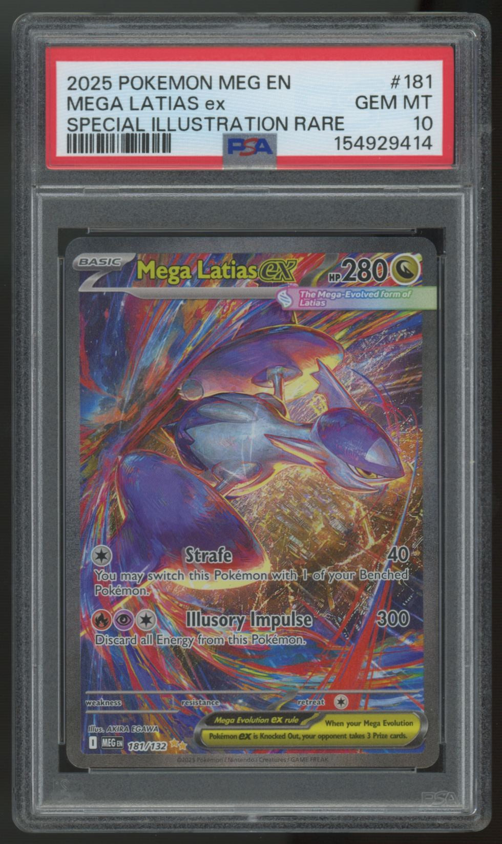 2025 Pokemon Mega Latias ex Evolution Special Illustration Rare #181 PSA 10