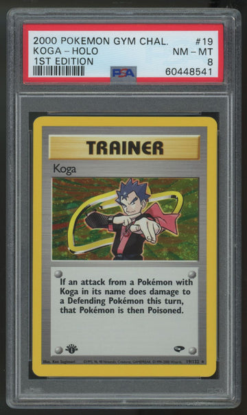 2000 Pokemon Koga Gym Challenge 1st Edition Holo #19 PSA 8