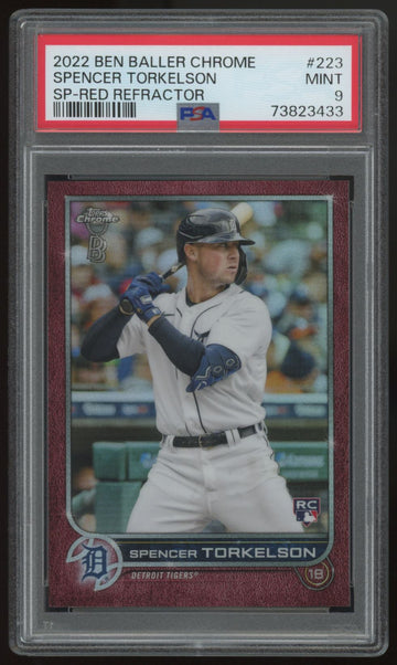 2022 Ben Baller Chrome Spencer Torkelson RC Red /5 #223 PSA 9