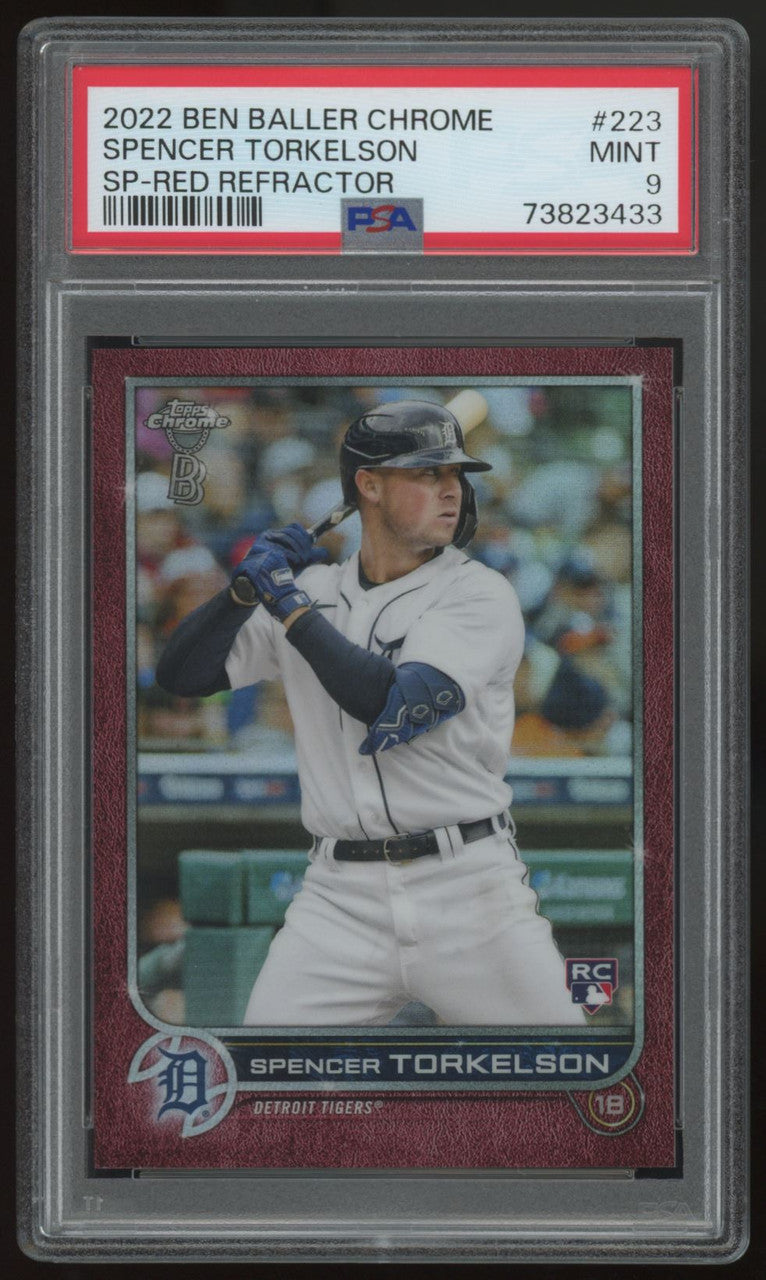 2022 Ben Baller Chrome Spencer Torkelson RC Red /5 #223 PSA 9