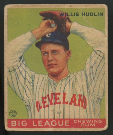 1933 Goudey Willis Hudlin #96 Poor