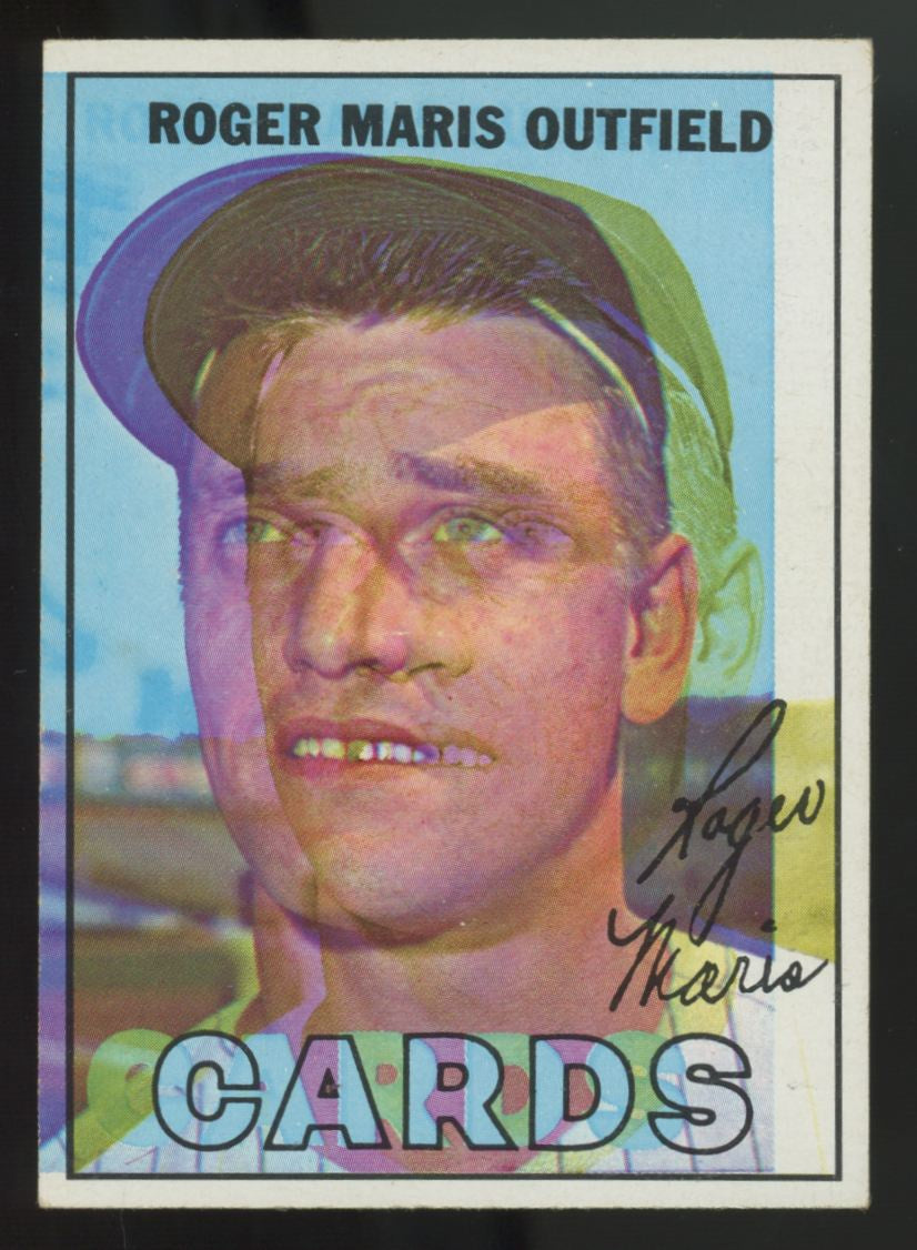 1967 Topps Roger Maris Printing Error - Ghost #45 EX