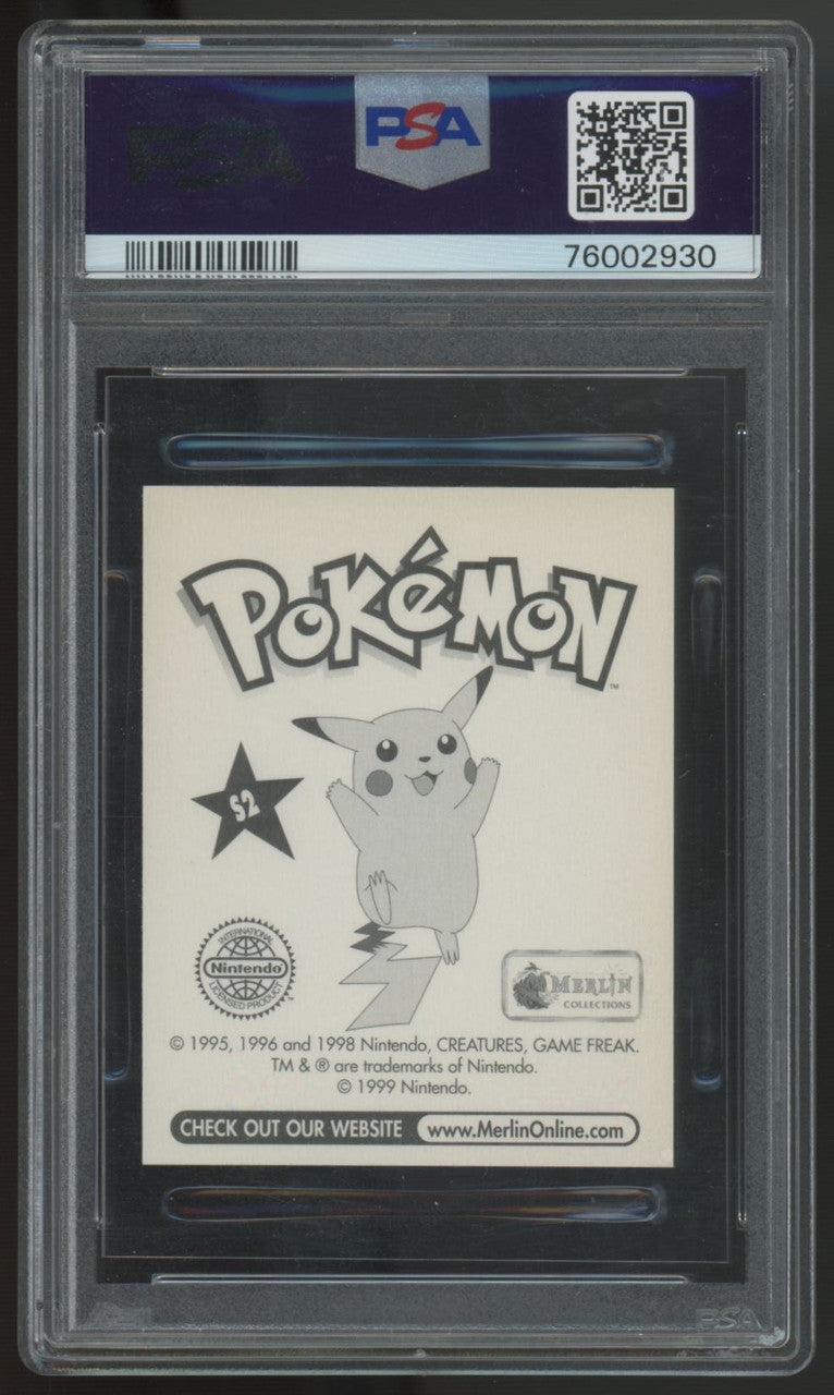 1999 Merlin Pokemon Ash & Pikachu Prism #S2 PSA 9