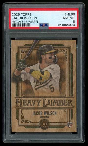 2025 Topps Update Jacob Wilson RC Heavy Lumber #HL-68 PSA 8