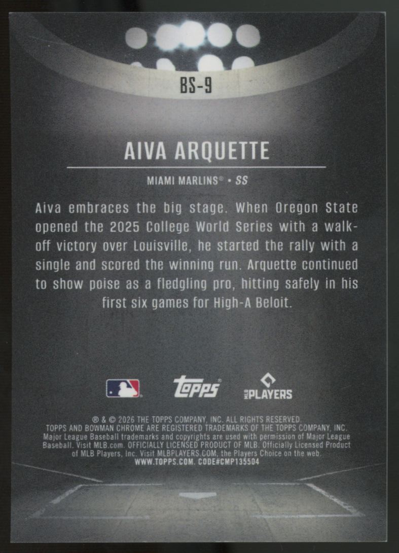 2026 Bowman Aiva Arquette Spotlights #BS-9