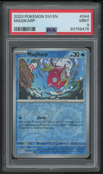 2023 Pokemon Magikarp Scarlet & Violet Reverse Holo #044 PSA 9