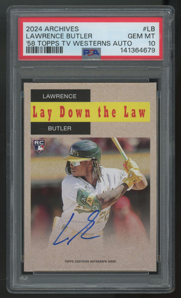 2024 Topps Archives Lawrence Butler RC '58 TV Westerns Auto #58WA-LB PSA 10