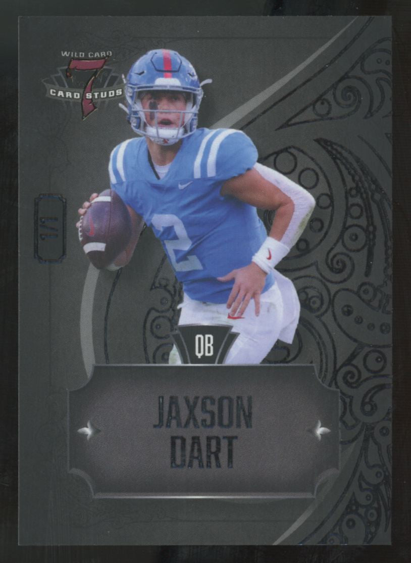 2023 Wild Card 7 Card Studs Jaxson Dart Black 1/1 #7GSR-32