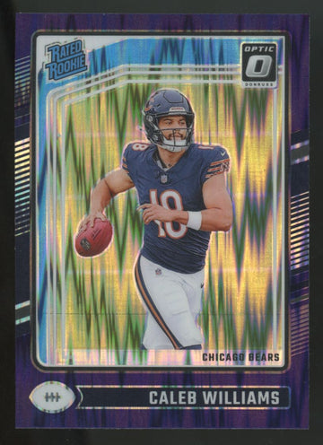 2024 Panini Donruss Optic Caleb Williams RC Rated Rookie Purple Shock #201