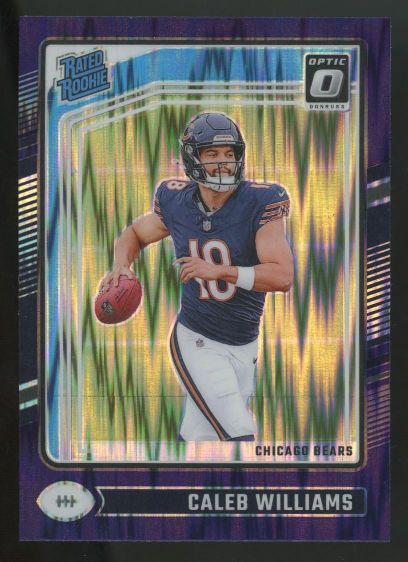2024 Panini Donruss Optic Caleb Williams RC Rated Rookie Purple Shock #201