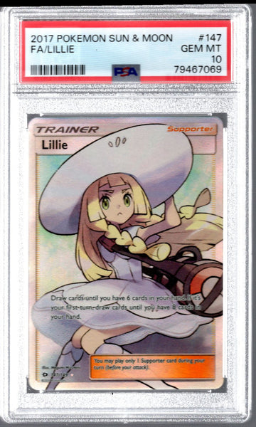 2017 Pokemon Lillie Sun & Moon Full Art #147 PSA 10