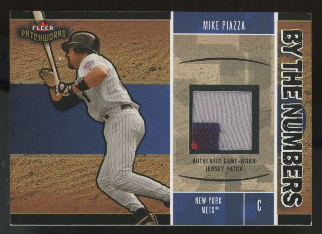 2004 Fleer Patchworks Mike Piazza By The Numbers Patch /100 #BN/MP