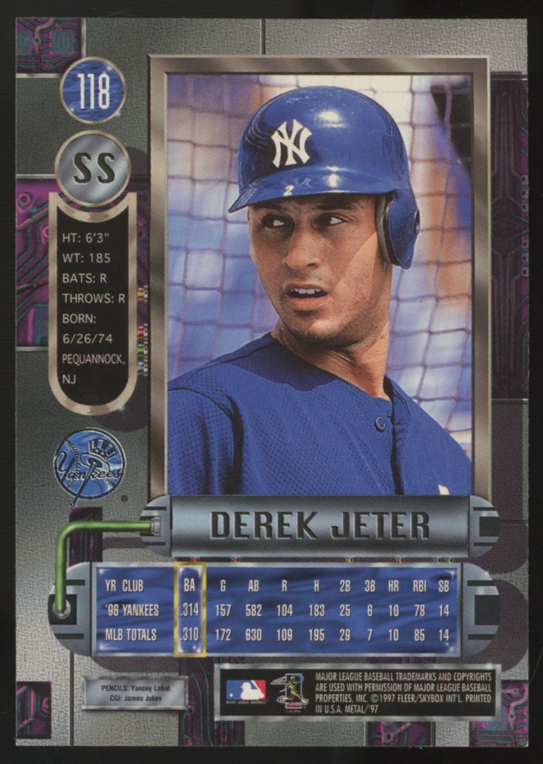 1997 Skybox Metal Universe Derek Jeter #118