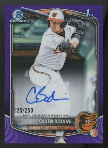 2025 Bowman Draft Caden Bodine 1st Chrome Purple Auto /299 #CPA-CB
