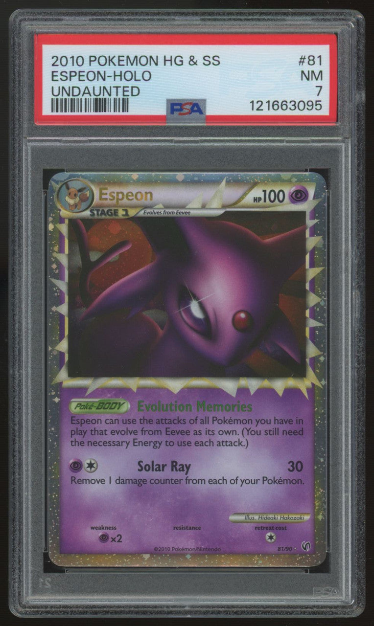 2010 Pokemon Espeon Undaunted Holo #81 PSA 7