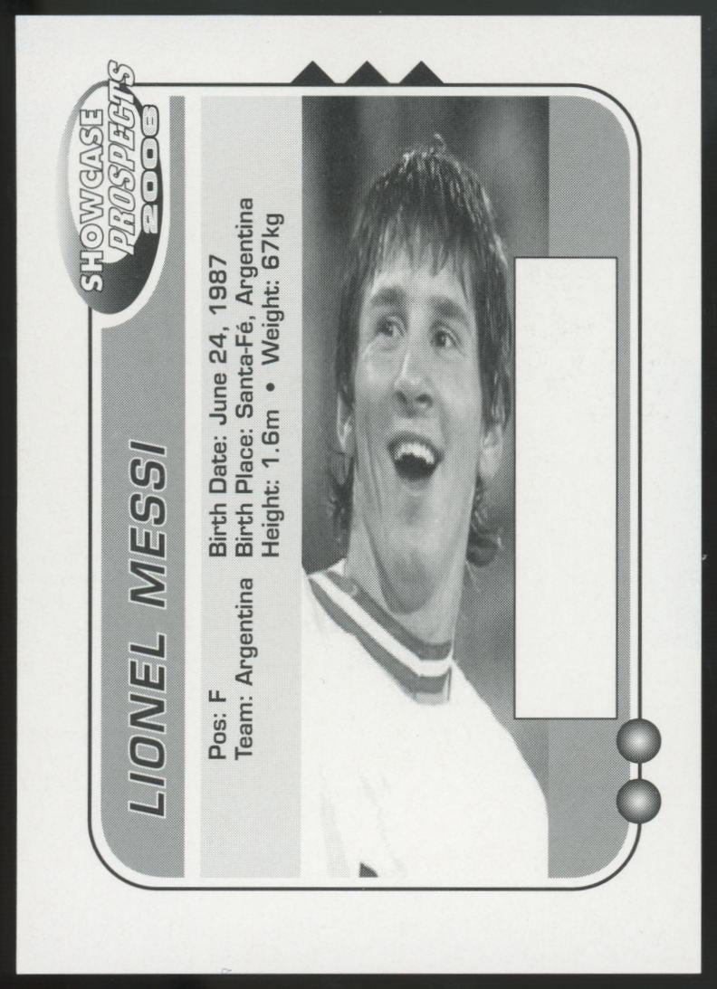2006 Showcase Prospects Lionel Messi RC NM-MT "H"