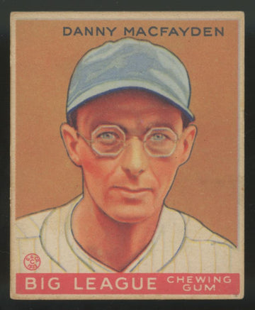 1933 Goudey Danny MacFayden #156 EX