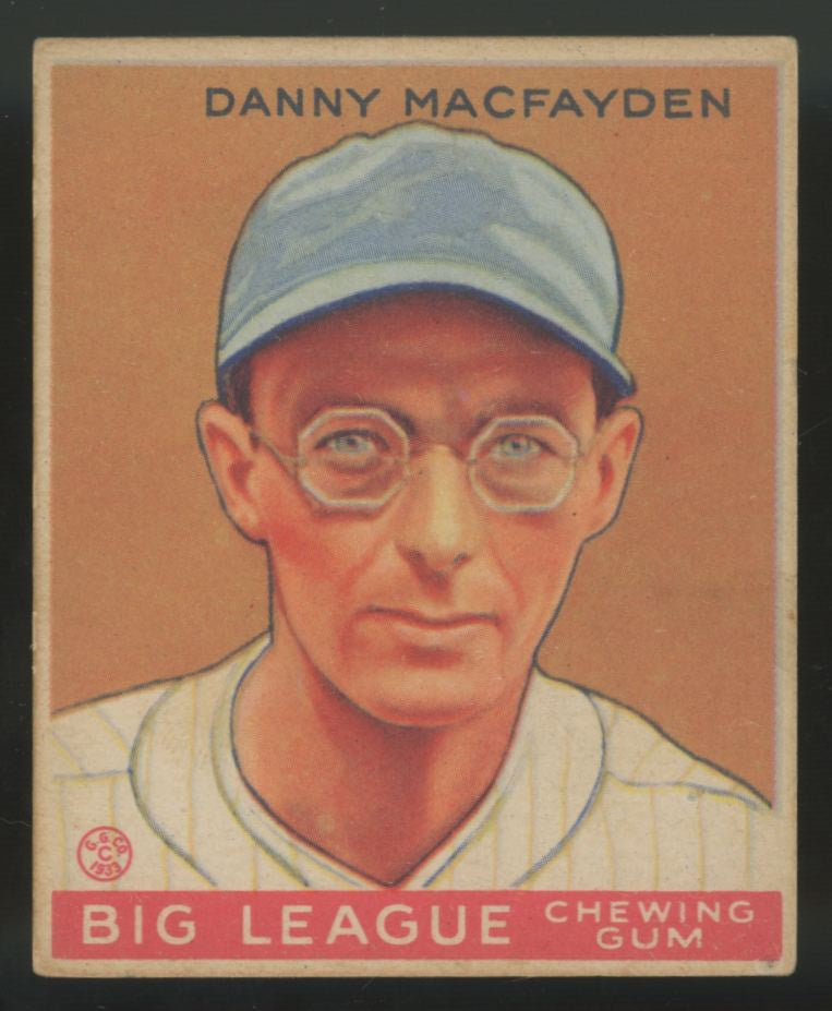 1933 Goudey Danny MacFayden #156 EX