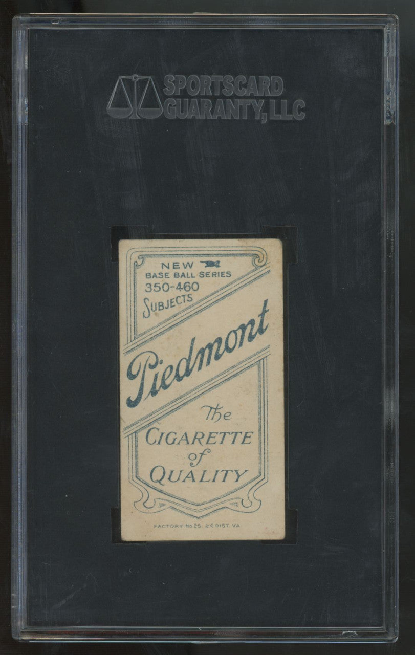 1911 T206 Fred Payne Piedmont Cigarettes Back SGC 3
