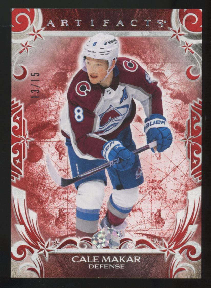 2024-25 Upper Deck Artifacts Cale Makar Spectrum Jungle /15 #148