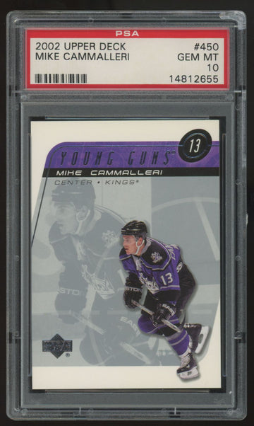 2002-03 Upper Deck Mike Cammalleri RC Young Guns #450 PSA 10
