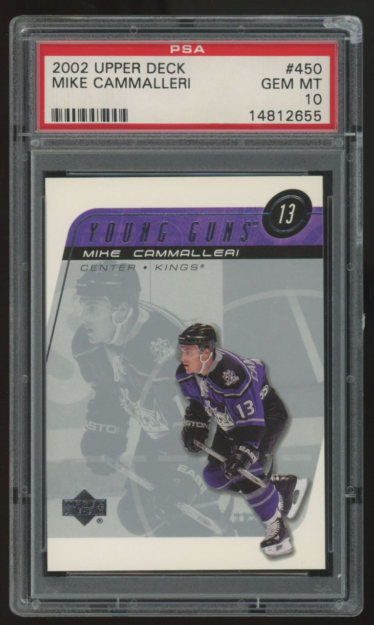 2002-03 Upper Deck Mike Cammalleri RC Young Guns #450 PSA 10