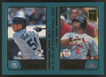 2001 Topps Traded Albert Pujols, Ichiro RC Rookies Of The Year #T99 EX