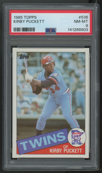 1985 Topps Kirby Puckett RC #536 PSA 8 *903