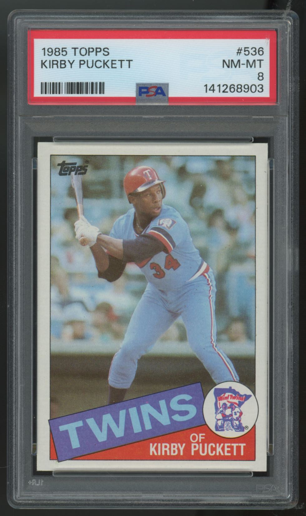 1985 Topps Kirby Puckett RC #536 PSA 8 *903