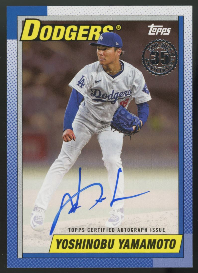 2025 Topps Yoshinobu Yamamoto 1990 Auto /50 #90AU-YY