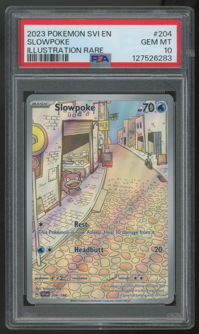 2023 Pokemon Slowpoke Scarlet & Violet Illustration Rare #204 PSA 10