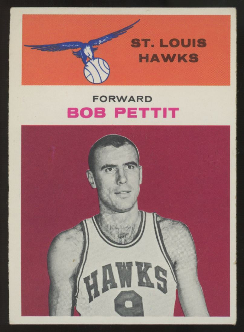 1961-62 Fleer Bob Pettit #34 G/VG (Crease)