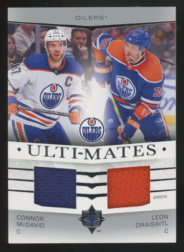 2024-25 UD Ultimate Connor McDavid/Leon Draisaitl Ulti-Mates Dual Patch #UTM-MD