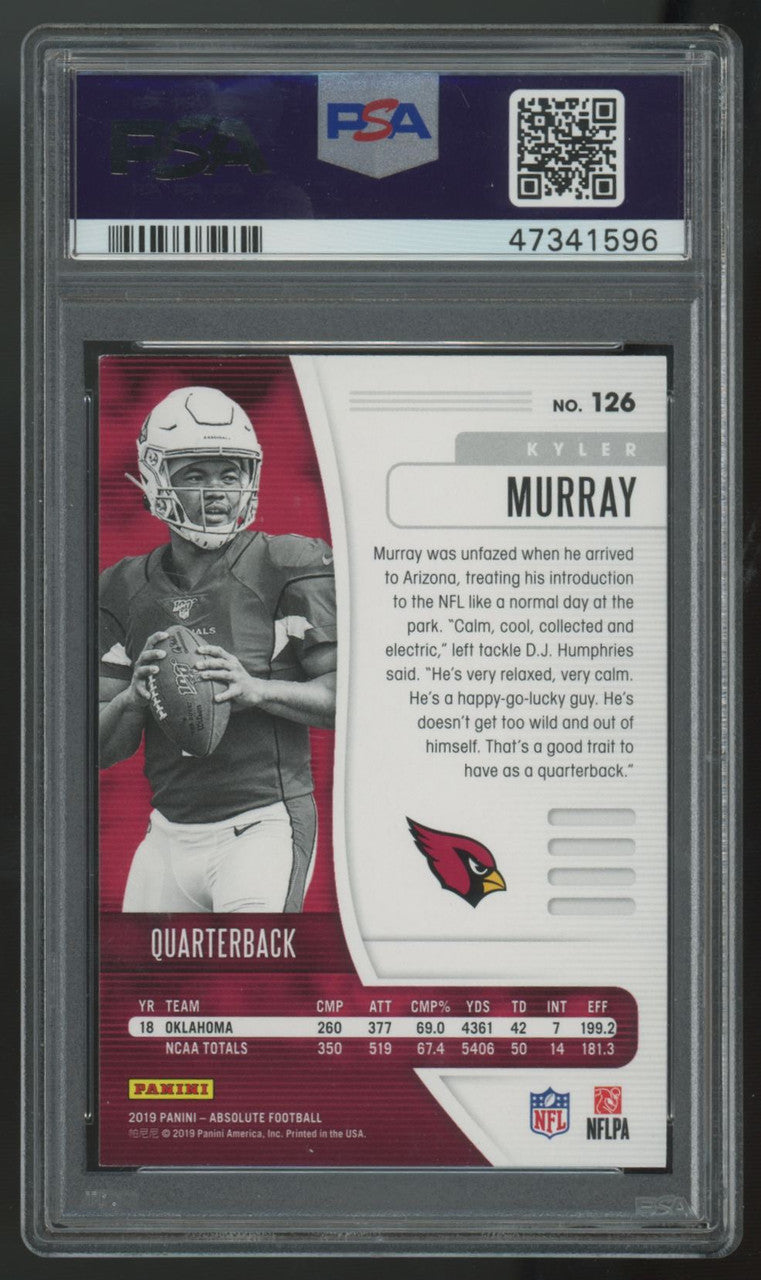2019 Panini Absolute Kyler Murray RC #126 PSA 9 *596