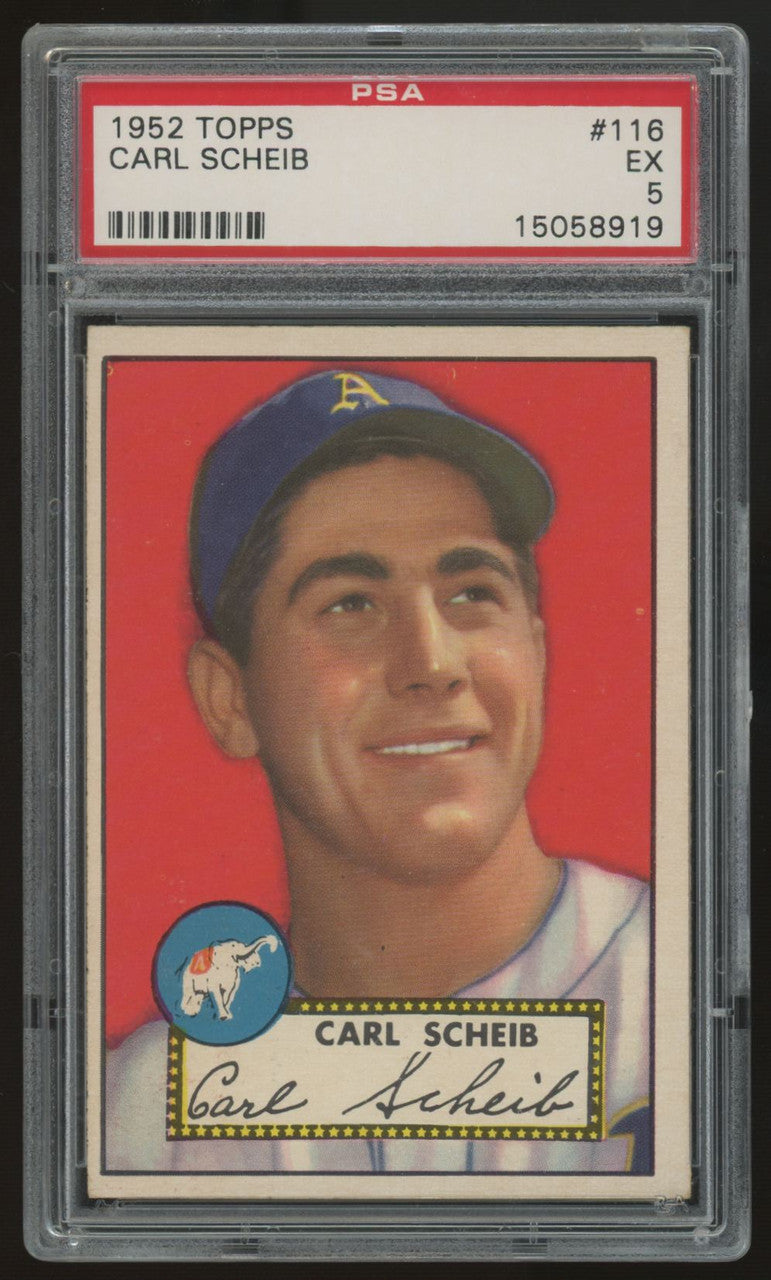 1952 Topps Carl Scheib #116 PSA 5
